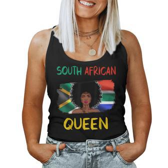 South African Queen South Africa Flag African Girl Pride Women Tank Top - Monsterry