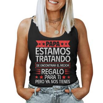 Spanish Dad From Daughter Son Fathers Day Women Tank Top Basic Casual Daily Weekend Graphic - Seseable