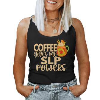 Speech Therapy Fall Spice Thanksgiving For Slp And Coffee For Coffee Lovers Women Tank Top | Mazezy