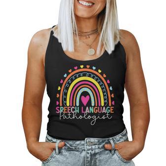 Speech Therapy Rainbow Speech Language Pathologist Therapist Women Tank Top - Thegiftio UK