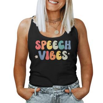 Speech Therapy Vibes Language Pathologist School Slp Women Tank Top - Seseable