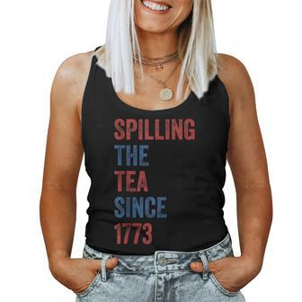 Spilling The Tea Since 1773 Vintage Us History Teacher Women For Teacher Women Tank Top | Mazezy