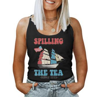 Spilling The Tea Since 1773 Vintage Us History Teacher Women Women Tank Top | Mazezy