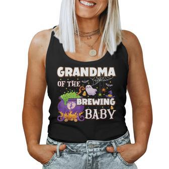 Spooky Grandma Of Brewing Baby Halloween Theme Baby Shower Women Tank Top - Monsterry
