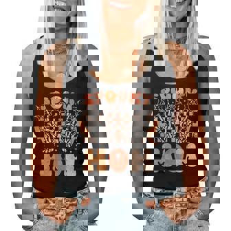 Spooky Mom Halloween Skeleton Costume Retro Groovy Women Tank Top - Thegiftio UK