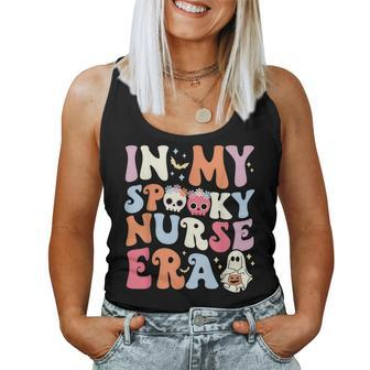 In My Spooky Nurse Era Halloween Groovy Witchy Spooky Nurse Women Tank Top - Monsterry