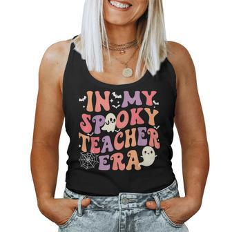 In My Spooky Teacher Era Ghost Halloween Retro Teacher's Day Women Tank Top - Thegiftio UK