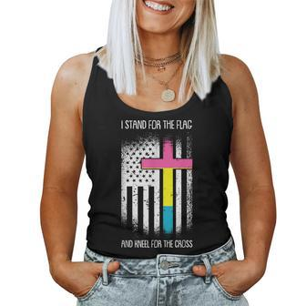 I Stand For The Flag Lgbt-Q Pan-Sexual Pride Christian Ally Women Tank Top | Mazezy