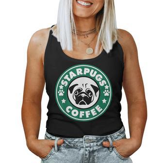 Starpugs Coffee Pug Dog Lover Women Tank Top - Monsterry UK