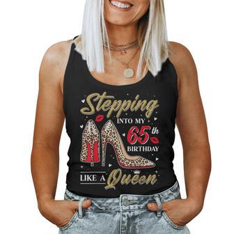 Stepping Into My 65Th Birthday Like A Queen High Heel Women Tank Top - Monsterry AU