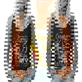 Stepping Into My Leo Birthday With Gods Grace Mercy Women Tank Top Weekend Graphic - Thegiftio