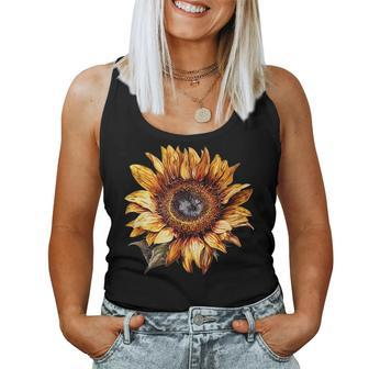 Sunflower Graphic Cute Floral Summer Apparel Women Tank Top | Mazezy