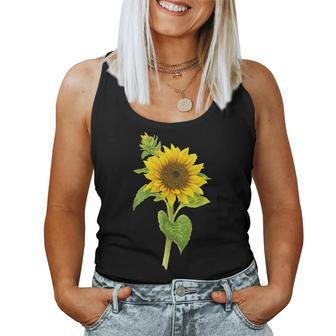 Sunflower Wildflower Vintage Botanical Plant Gardening Women Tank Top | Mazezy
