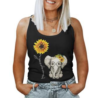 You Are My Sunshine Hippie Sunflower Elephant Friend For Elephant Lovers Women Tank Top | Mazezy