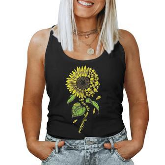 You Are My Sunshine Skull Sunflower Women Tank Top | Mazezy