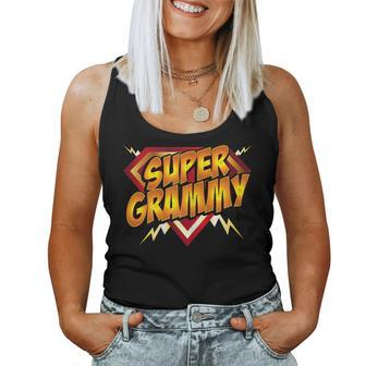 Super Grammy Superhero Grandmothers Comic Book Women Women Tank Top | Mazezy