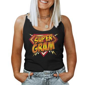Super Grandma Superhero Grandmothers Comic Book Women Women Tank Top | Mazezy