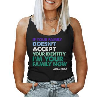 Support Mlm Pride Lgbt Ally Dad Mom Gay Male Mlm Flag Women Tank Top | Mazezy