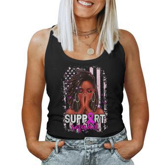 Support Squad Afro Black Girls Warrior Breast Cancer Women Tank Top | Mazezy