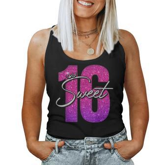 Sweet 16 For Girls 16Th Birthday 16 Year Old Women Tank Top - Seseable
