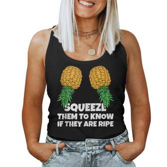 Swinging Squeeze Ripe Pineapples Upside Down Swinger Women Women Tank Top Weekend Graphic - Seseable