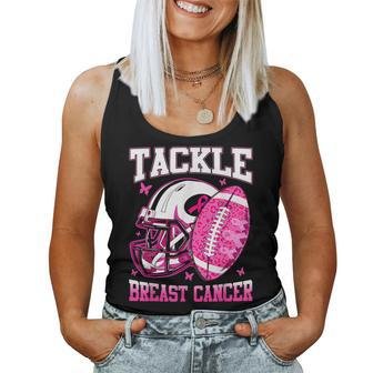 Tackle Breast Cancer Awareness 2023 Pink Ribbon Women Tank Top - Monsterry AU