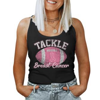 Tackle Breast Cancer Awareness Football Lovers Women Tank Top - Seseable