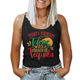 Tacos With A Chance Of Tequila Mexican Women Tank Top Basic Casual Daily Weekend Graphic - Thegiftio UK