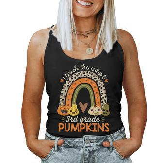 I Teach The Cutest 3Rd Grade Pumpkins Halloween Teacher Fall Halloween For Teacher Women Tank Top | Mazezy
