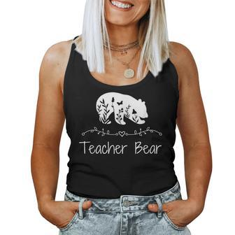 Teacher Bear For Educators Teacher Appreciation Women Tank Top - Monsterry