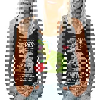 Teacher Saurus Rex Like A Normal Teacher But More Awesome Women Tank Top Basic Casual Daily Weekend Graphic - Thegiftio