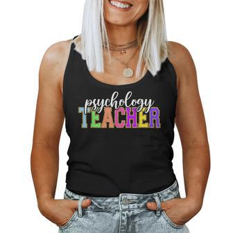 Teaching Psychology Teacher Back School Worker Women Tank Top | Mazezy