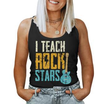 Teaching Rock Stars Rock'n Roll Music Teacher Women Tank Top | Mazezy