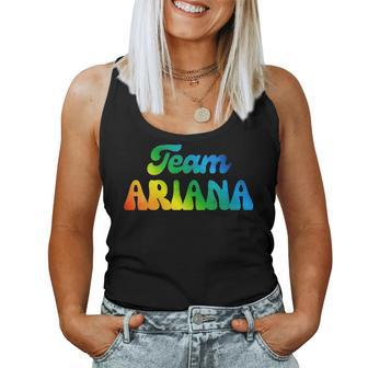 Team Ariana Squad Lgbt Lgbtq Rainbow Pride Cool Women Tank Top | Mazezy