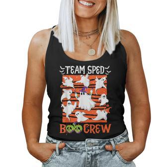 Team Sped Boo Crew Special Educator Spooky Ghost Iep Teacher Women Tank Top | Mazezy UK