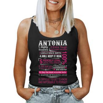 Ten Facts About Name Is Antonia First Name Women Tank Top | Mazezy