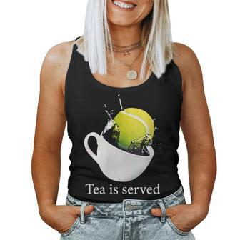 Tennis Tea Is Served Tennis Women Tank Top | Mazezy