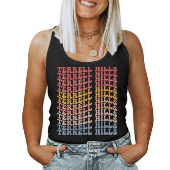 Terrell Hills City Groovy Retro Women Tank Top | Mazezy