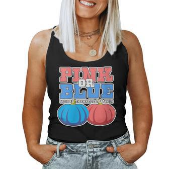 Thanksgiving Gender Reveal Thankful For You Baby Shower Women Tank Top | Mazezy