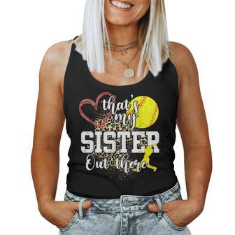 That's My Sister Out There Softball Women Tank Top - Thegiftio UK