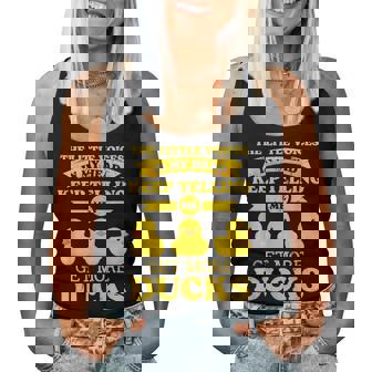 The Little Voices In My Head Keep Telling Me Get More Ducks Women Tank Top Basic Casual Daily Weekend Graphic - Thegiftio