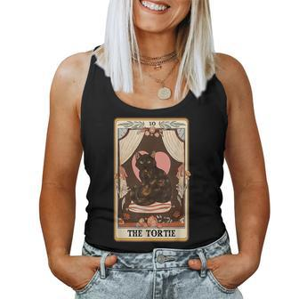 The Tortie Tarot Card Vintage Tortie Cat Tortie Mom Cat Mom Women Tank Top Basic Casual Daily Weekend Graphic - Seseable