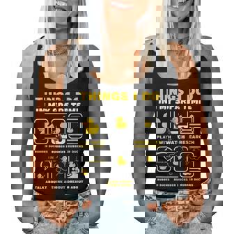 Things I Do In My Spare Time Bath Duckie Rubber Duck Women Tank Top | Mazezy