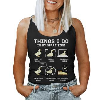 Things I Do In My Spare Time Duck Mom Farm Lovers For Mom Women Tank Top | Mazezy