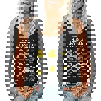 Things I Do In My Spare Time Duckie Bath Rubber Duck Women Tank Top | Mazezy