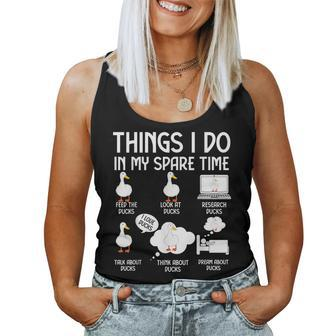Things I Do In My Spare Time Ducks Cute Birds For Bird Lovers Women Tank Top | Mazezy
