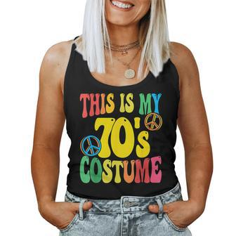 This Is My 70S Costume Peace 70S Party Outfit Groovy Women Tank Top - Monsterry CA