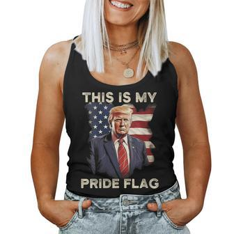 This Is My Pride Flag Usa American 4Th Of July Patriotic Women Tank Top Basic Casual Daily Weekend Graphic - Seseable