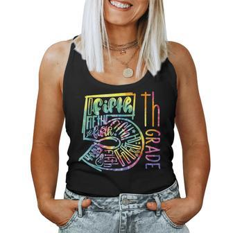Tie Dye 5Th Grade Typography Squad First Day Of School Women Tank Top - Monsterry