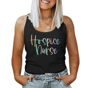 Tie Dye Hospice Nurse Life Pocket Hospice Squad Life Women Tank Top Weekend Graphic - Seseable